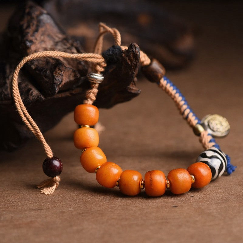 Buddha Stones Tibetan Brass Accent Dzi Bead Wealth Bracelet - image 8