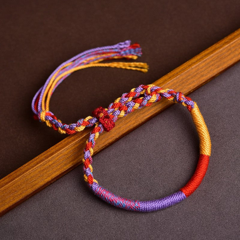 Buddha Stones Tibetan Multicolor Rope Folk Inspired Bracelet - image 2