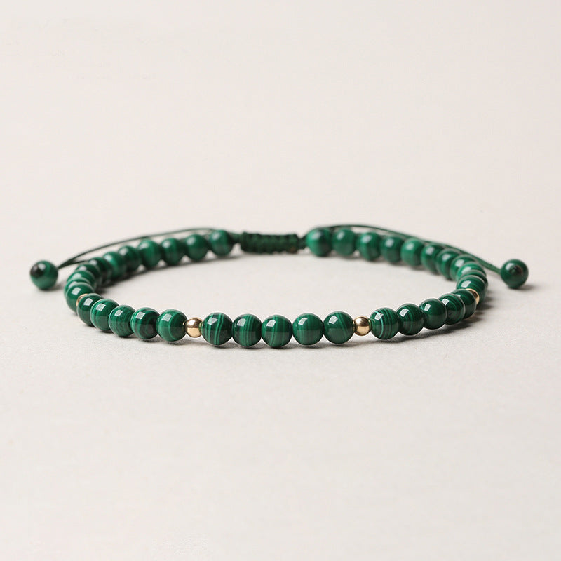 Buddha Stones Natural Malachite Protection Calmness String Bracelet - image 0
