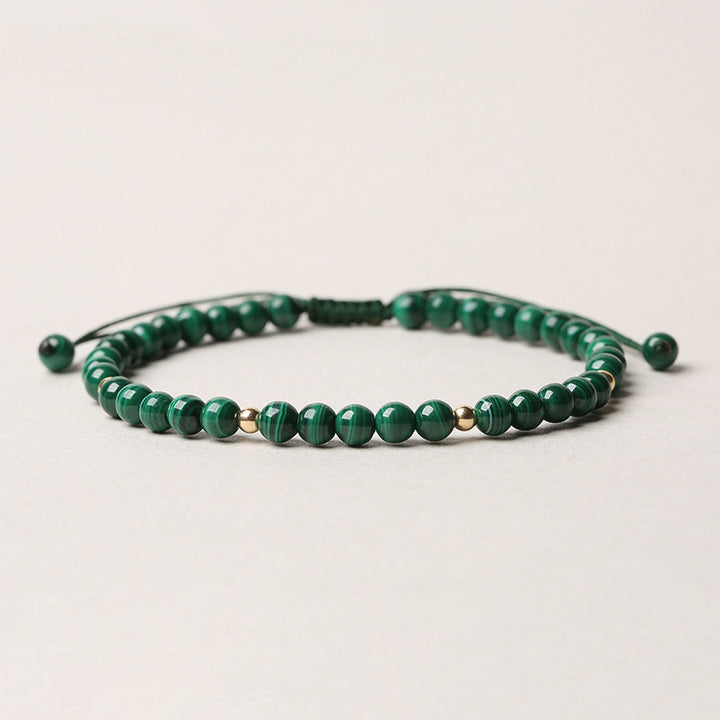 Buddha Stones Natural Malachite Protection Calmness String Bracelet - image 0