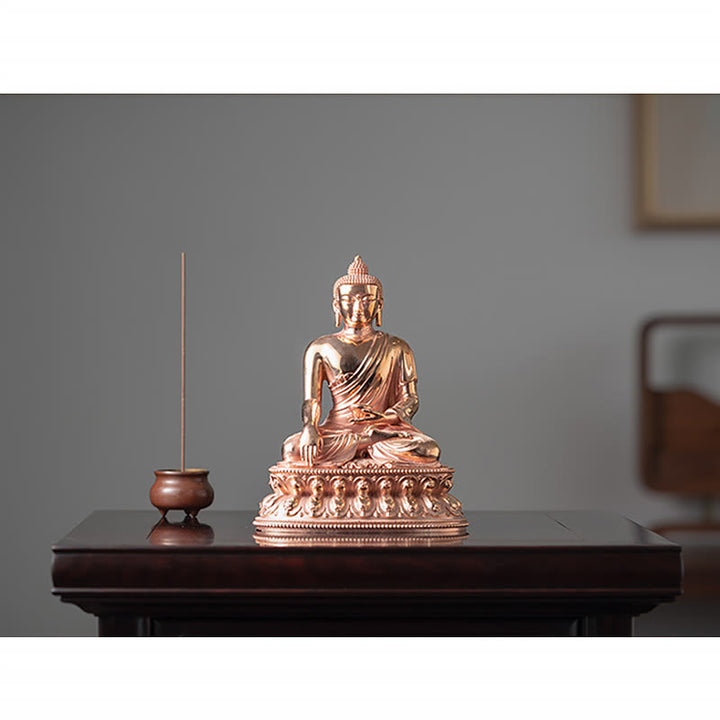 Gautama Shakyamuni Buddha Figurine Serenity Copper Statue Home Decoration - image 10