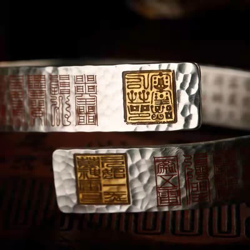 Letters Copper Balance Healing Cuff Bracelet Bangle - image 4