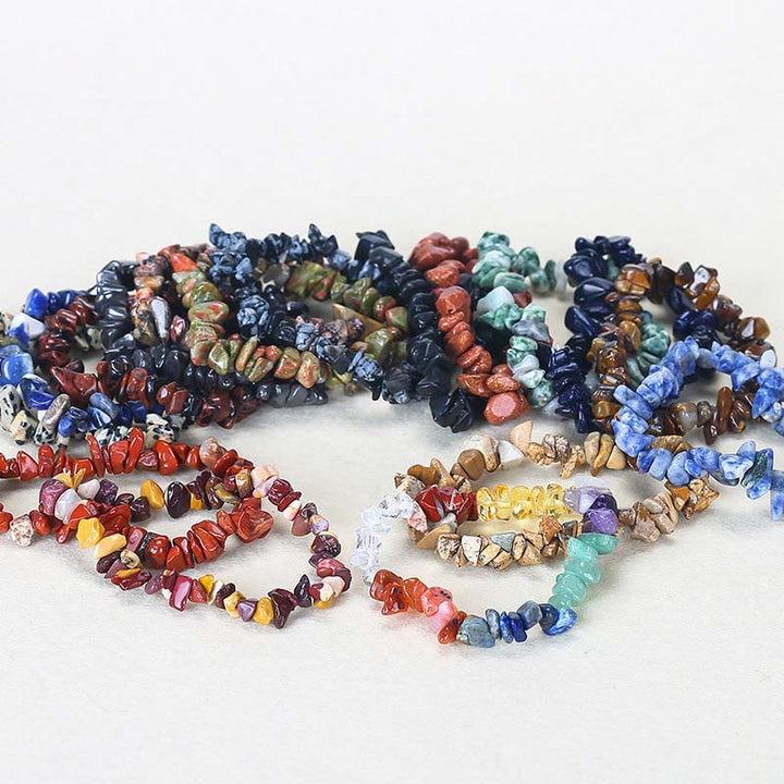 Natural Irregular Shape Crystal Stone Warmth Soothing Bracelet