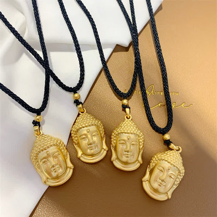 Gold Buddha Copper Wealth Necklace Pendant - image 9