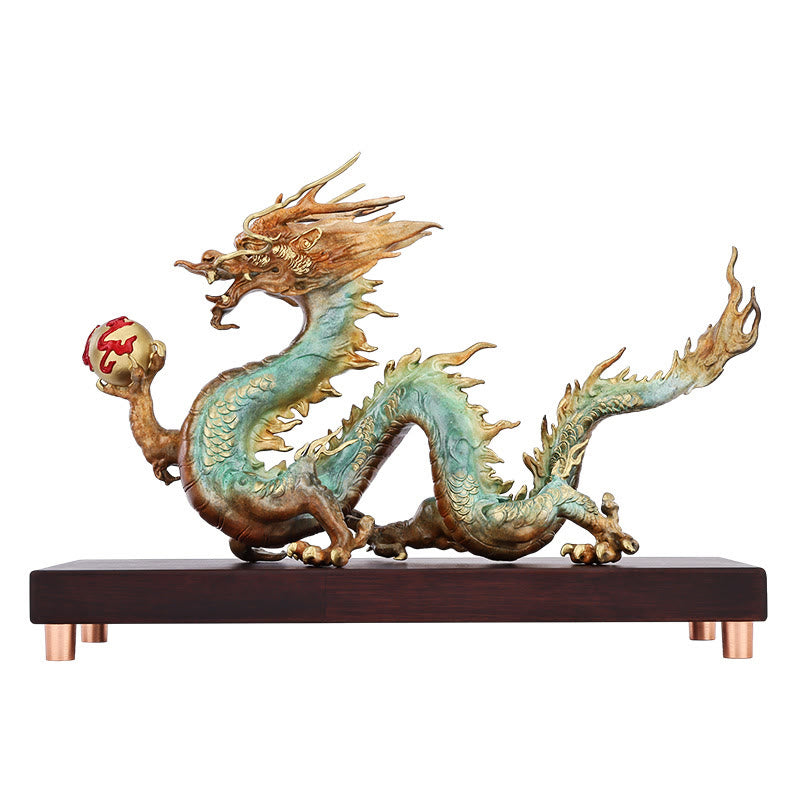  ❗❗❗A Flash Sale- Buddha Stones Year Of The Dragon Auspicious Dragon Brass Copper Luck Success Office Decoration - image 12