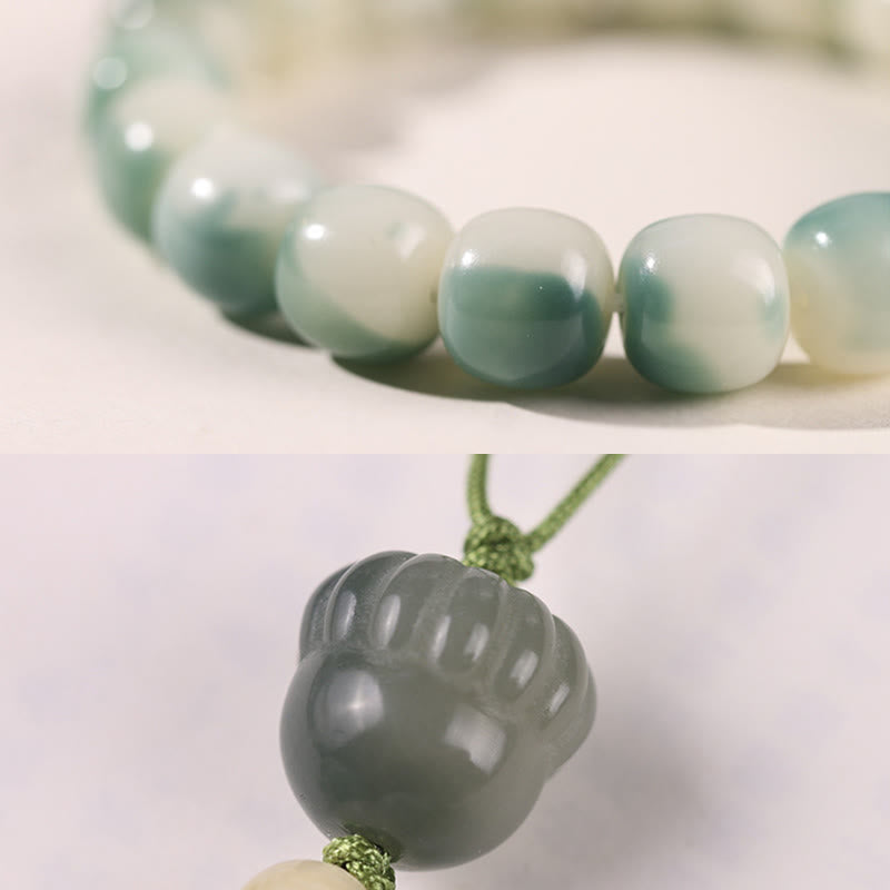 Buddha Stones Gradient Bodhi Seed Nine Tailed Fox Cat Paw Claw Pine Cone Peace Bracelet - image 17