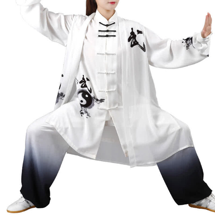 3Pcs Yin Yang Tree Tai Chi Spiritual Zen Practice Meditation Prayer Uniform Unisex Clothing Set - image 12