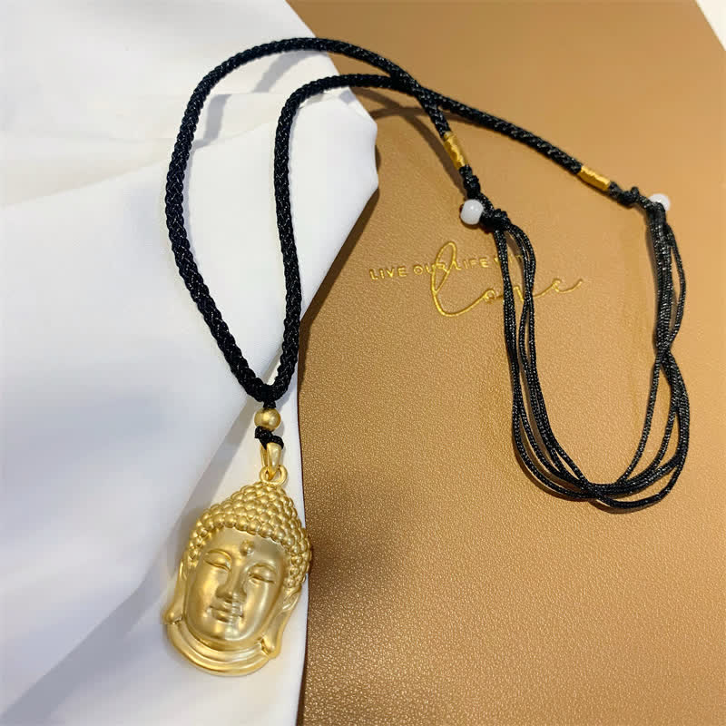 Gold Buddha Copper Wealth Necklace Pendant - image 7