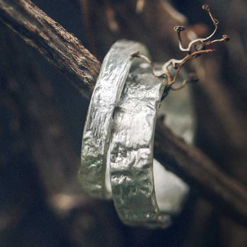 925 Sterling Silver Simple Design Blessing Couple Ring - image 10