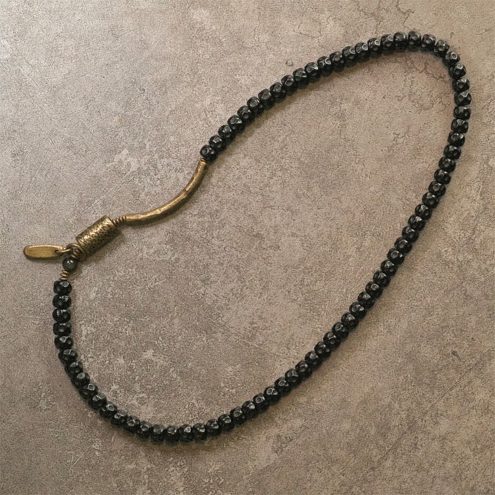 Buddha Stones Retro Coconut Shell Brass Copper Happiness Triple Wrap Bracelet - image 12