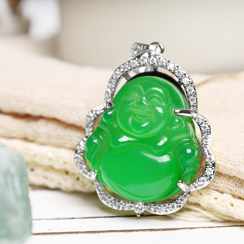 Buddha Stones Good Luck Laughing Buddha Necklace - image 10