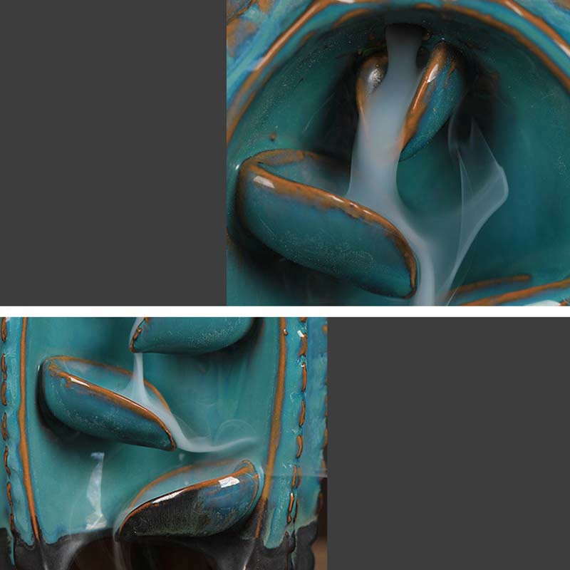 Cactus Ceramic Healing Backflow Smoke Fountain Incense Burner - image 4
