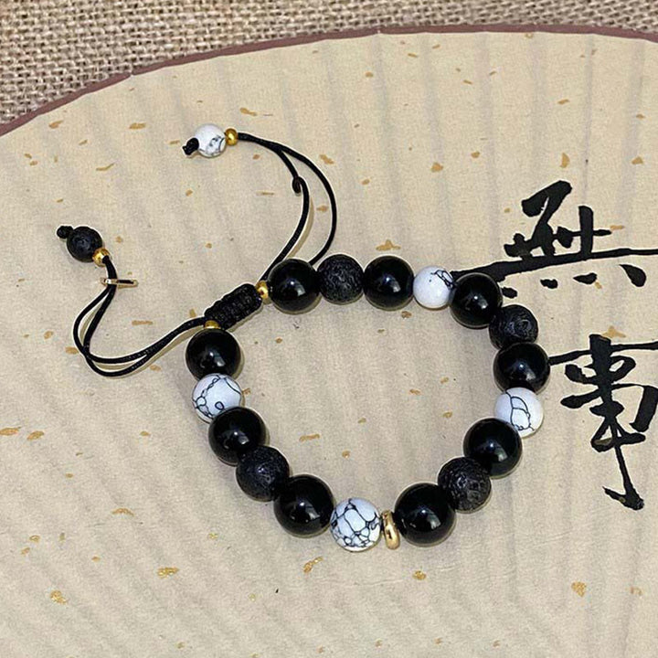 Buddha Stones "All the Best for Strength and Grounding" Obsidian Bracelet Includes Gift Message Card - image 16