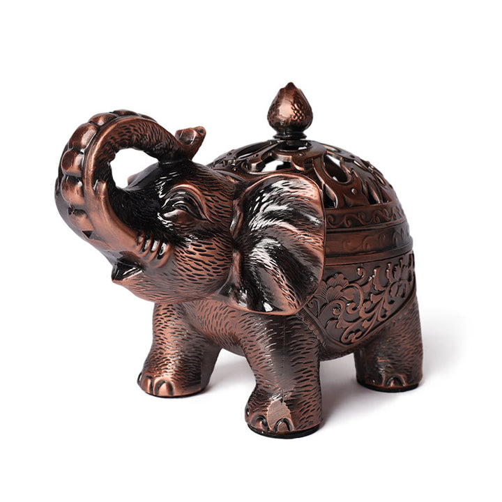 Buddha Stones Elephant Alloy Incense Holder Home Decoration Incense Burner - image 1