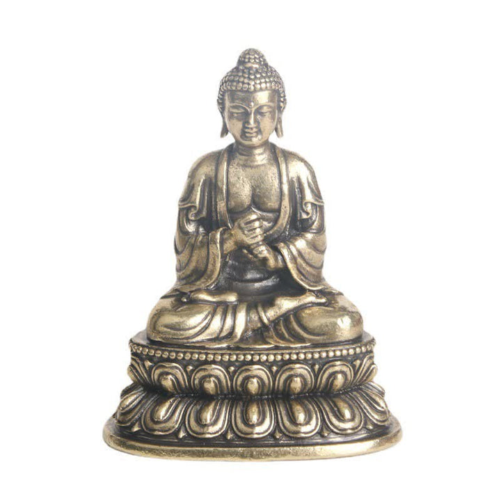 Tathagata Buddha Serenity Copper Statue Decoration - image 8