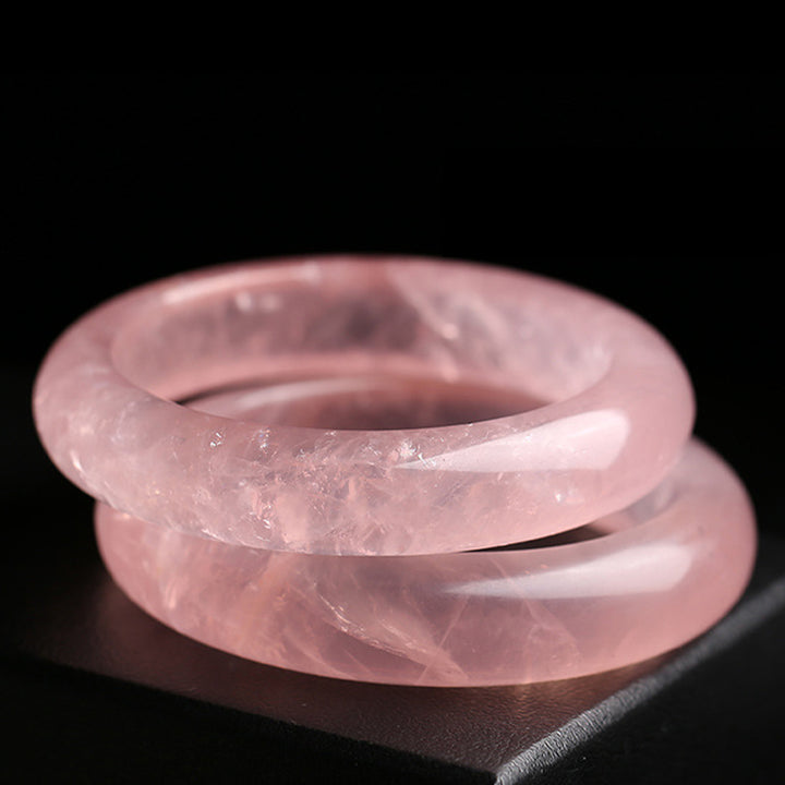 Buddha Stones  Natural Rose Quartz Love Caring Bracelet Bangle - image 10