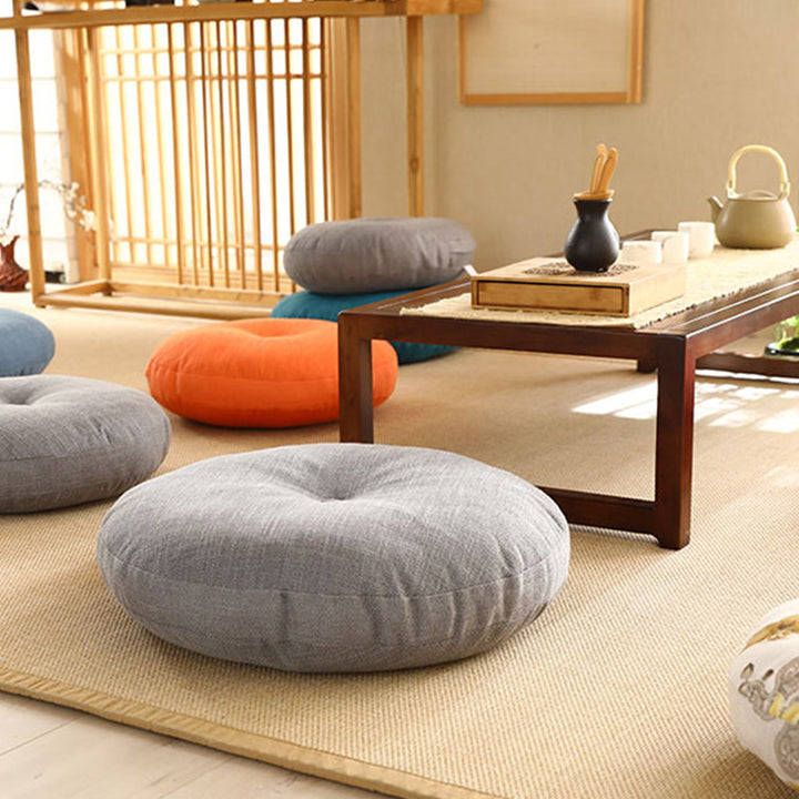 Lotus Simple Pattern Linen Meditation Seat Cushion Home Living Room Decoration - image 4