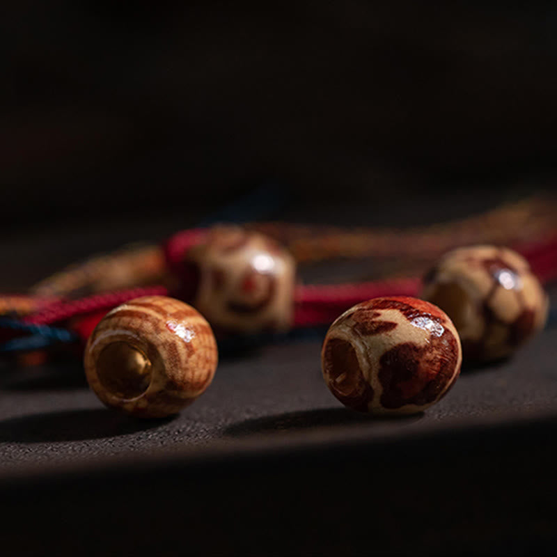 Buddha Stones Tibetan Handmade Colorful Thread 925 Sterling Silver Koi Fish Protection Strength String Bracelet - image 9