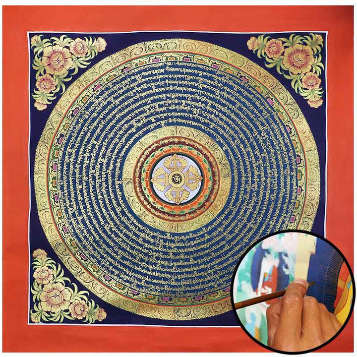 Tibetan Handmade Thangka Painting Spiritual Blessing Blind Box Random Color Pattern