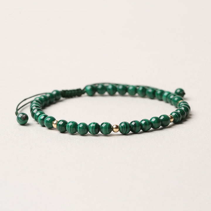 Buddha Stones Natural Malachite Protection Calmness String Bracelet - image 3