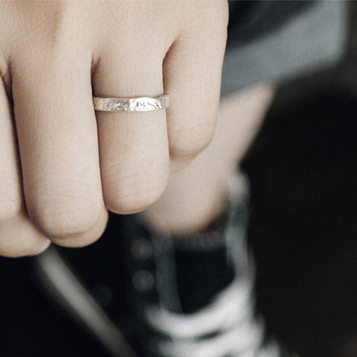 925 Sterling Silver Simple Design Blessing Couple Ring - image 7