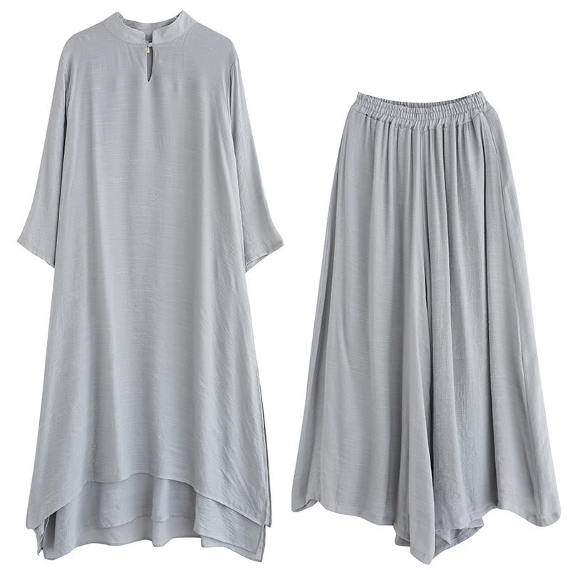 Buddha Stones Simple Pattern Meditation Prayer Spiritual Zen Practice Yoga Clothing Women's Set - image 2