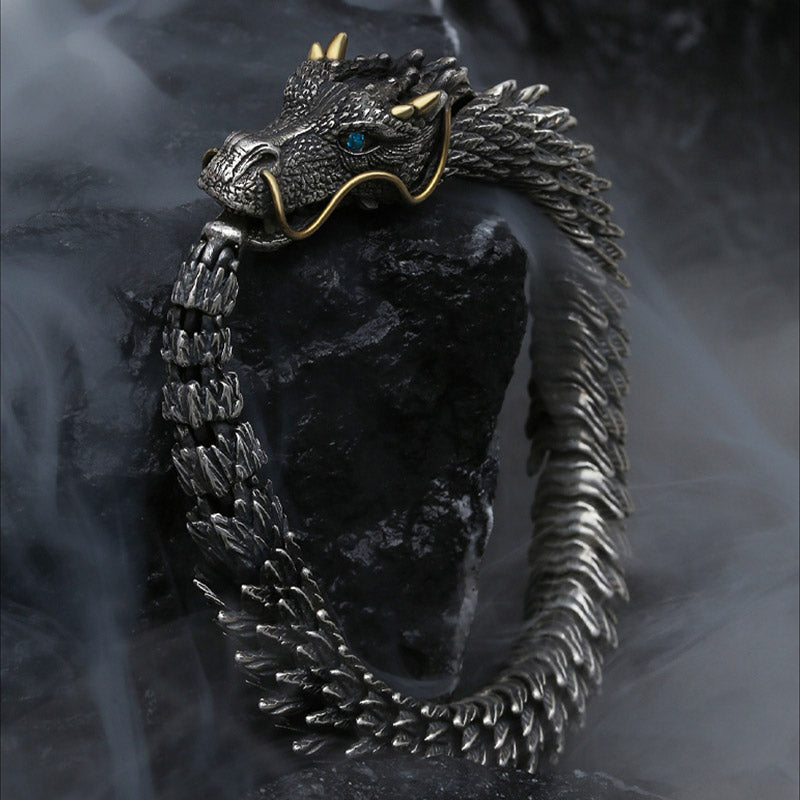 Buddha Stones Nordic Dragon Handmade Amulet Luck Protection Chain Bracelet - image 5