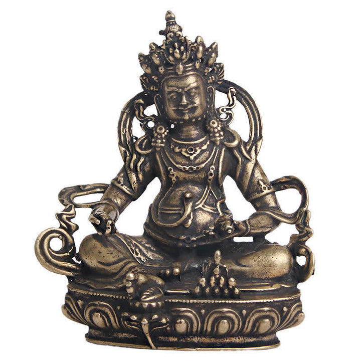 Yellow Jambhala Bodhisattva Figurine Serenity Copper Statue Decoration - image 8