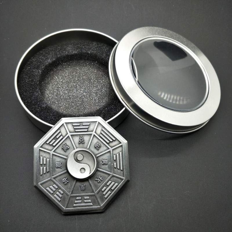 Fidget Spinner Blessing Tai Chi Finger Hand Spinner Decoration - Silver - image 3