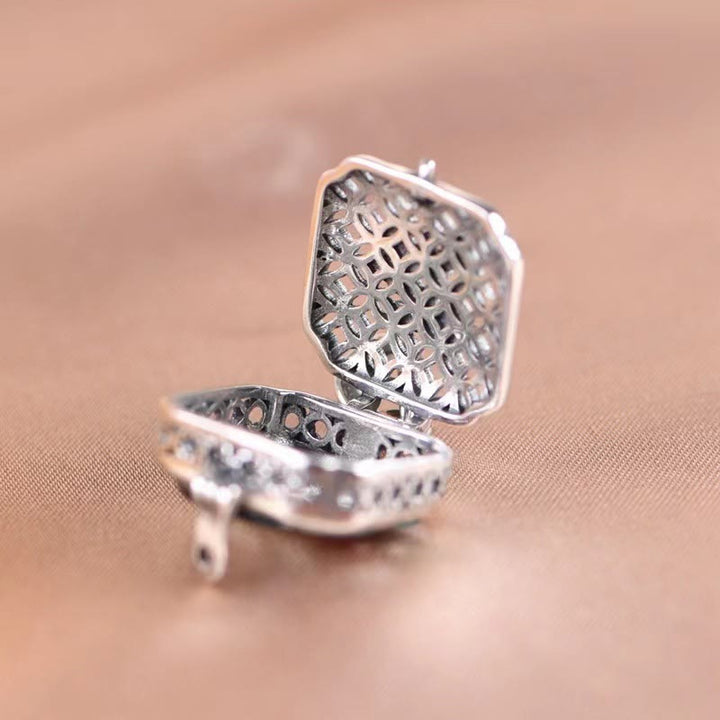 Buddha Stones Koi Fish Lotus Copper Coins Luck Ghau Prayer Box Necklace Pendant - image 4