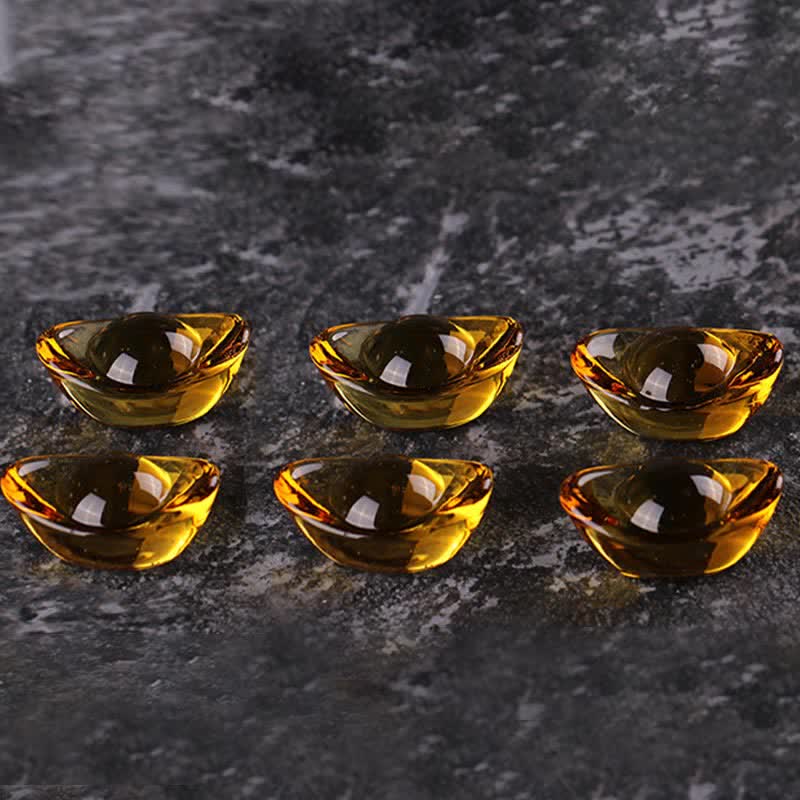 Handmade Liuli Crystal Treasure Bowl Art Piece Home Decoration - image 9