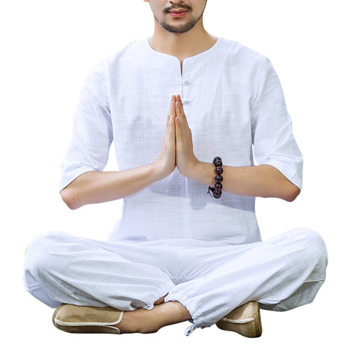 Meditation Prayer Spiritual Zen Practice Uniform Clothing Men's Set