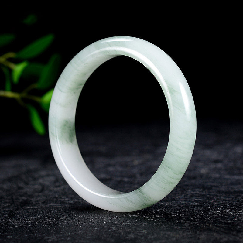 Natural Jade Luck Healing Bangle Bracelet - 60-62mm - image 1