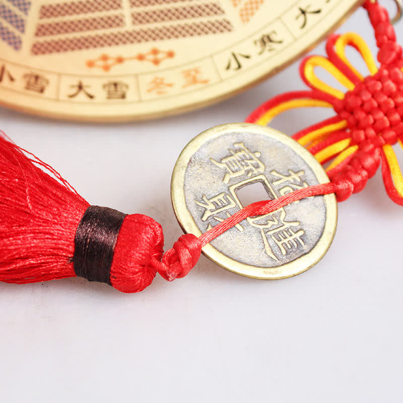 Feng Shui Bagua Map Copper Coin Chinese Knotting Balance Energy Map - image 22
