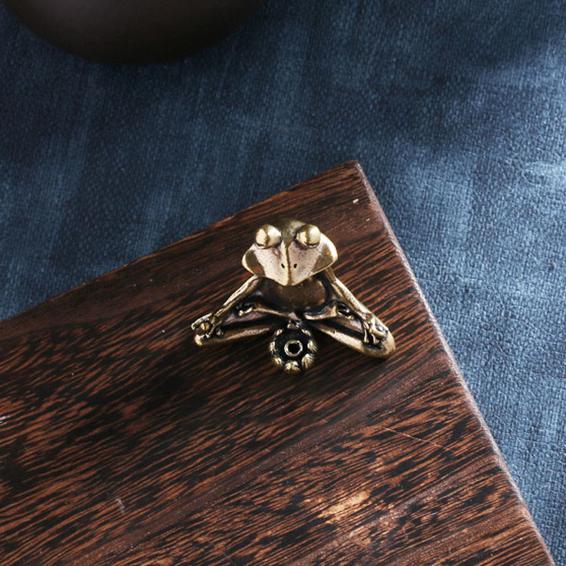 Buddha Stones Mini Small Frog Turtle Koi Fish Snail Crab Copper Wealth Home Decoration - image 8