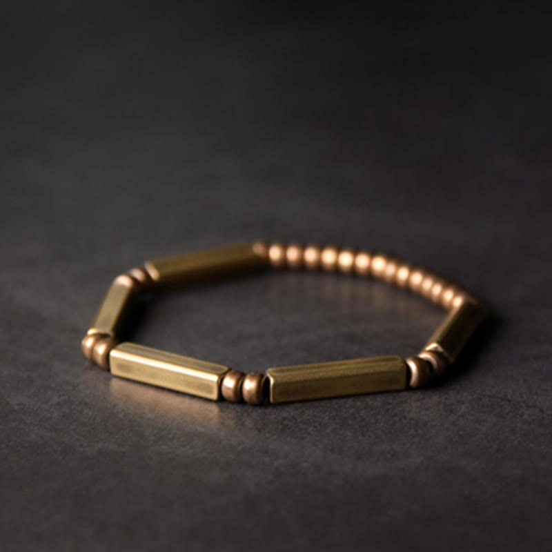Tibetan Simple Design Copper Wealth Luck Bracelet - image 4