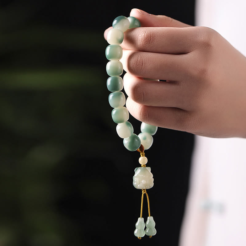 Buddha Stones Gradient Bodhi Seed Nine Tailed Fox Cat Paw Claw Pine Cone Peace Bracelet - image 10