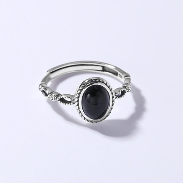 Buddha Stones 925 Sterling Silver Black Onyx Fortune Ring - image 7