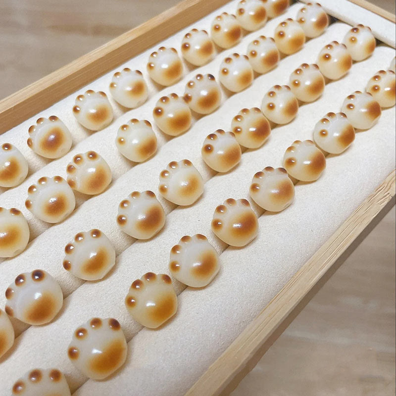 Buddha Stones Cute Cat Paw Claw Bodhi Seed Peace Bracelet - image 18