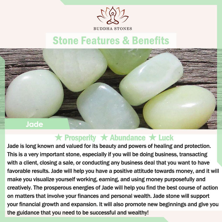 Buddha Stones Natural Green Jade Nine Tailed Fox Abundance Necklace Pendant