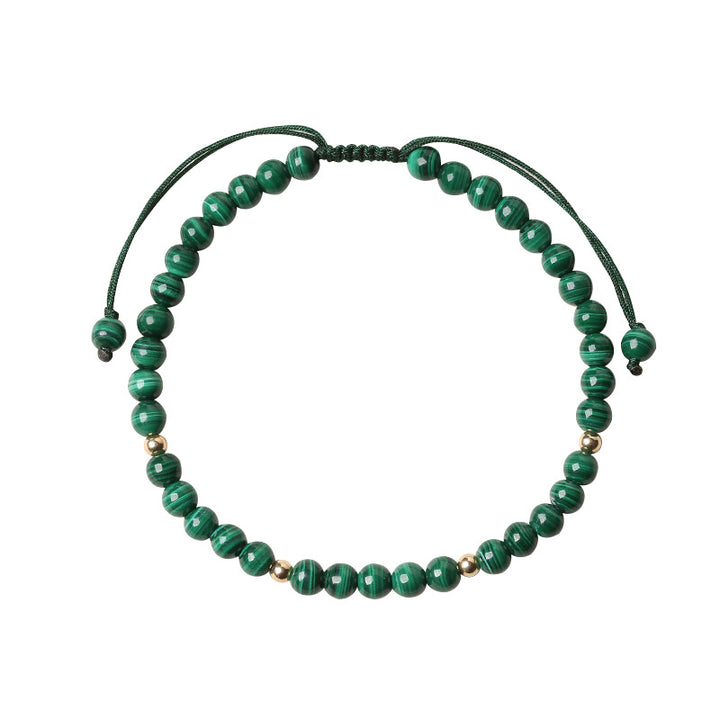 Buddha Stones Natural Malachite Protection Calmness String Bracelet - image 5
