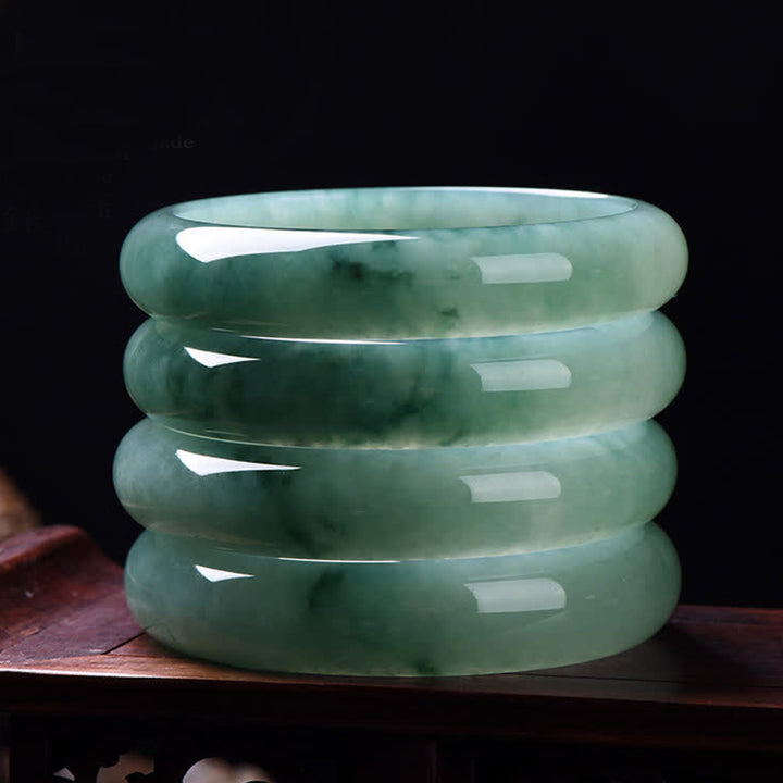 Buddha Stones Jade Abundance Luck Healing Bangle Bracelet - image 4