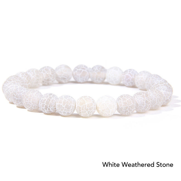 Natural Agate Stone Crystal Balance Beaded Bracelet