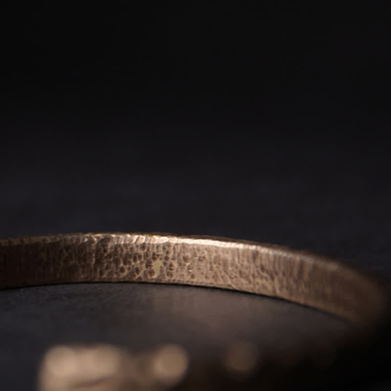 Buddha Stones Simple Design Copper Wealth Cuff Bracelet - image 11