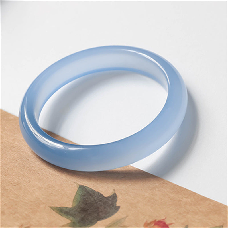 Blue Chalcedony Emotional Balance Bracelet Bangle - 64mm - image 1