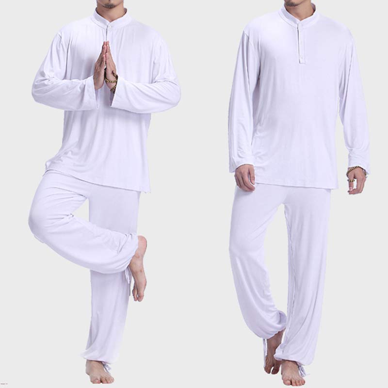 Meditation Prayer Spiritual Zen Tai Chi Practice Yoga Clothing Men's Set - image 14