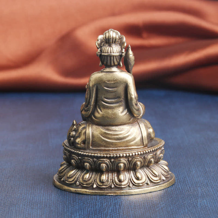 Manjusri Bodhisattva Serenity Copper Statue Decoration - image 6