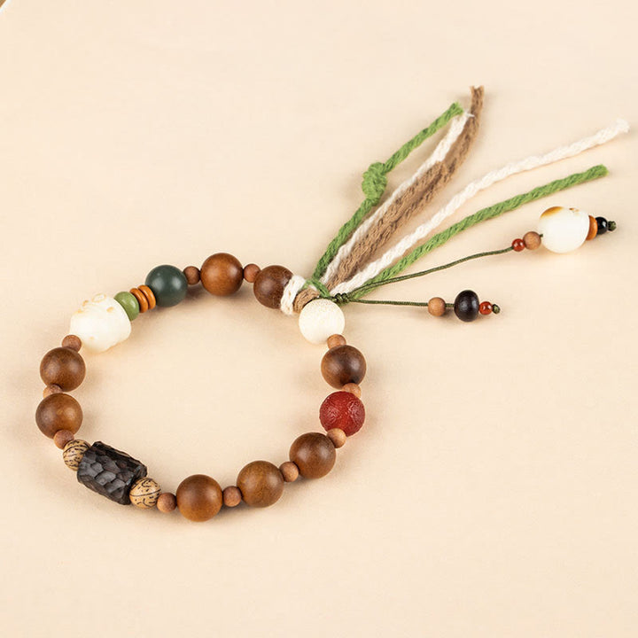 Buddha Stones Lightning Strike Wood Bodhi Seed Cat Paw Claw Auspiciousness Protection Tassel Bracelet - image 8