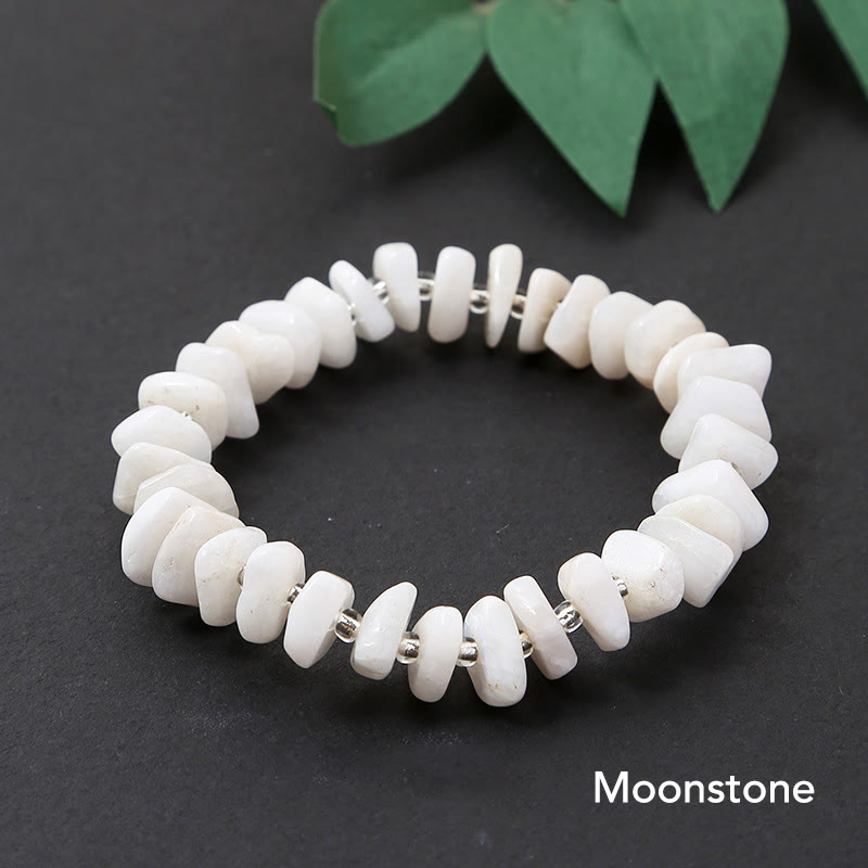 Buddha Stones Natural Irregular Shape Stone Crystal Meditation Balance Bracelet