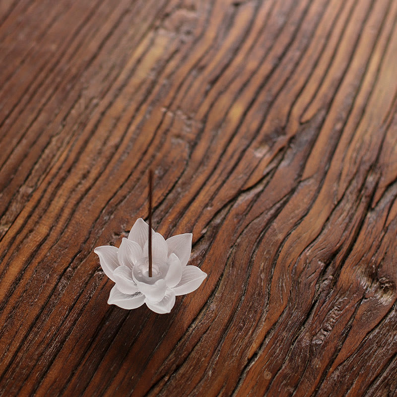 Mini Lotus Liuli Crystal Healing Meditation Stick Incense Burner - image 28